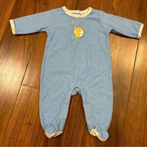 Classic Pooh Winnie the Pooh Disney Vintage blue footed pajamas